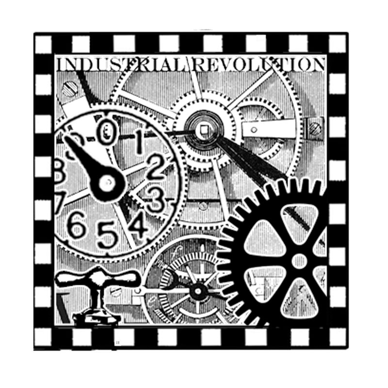 Rubber stamp ID-1089 steampunk clock