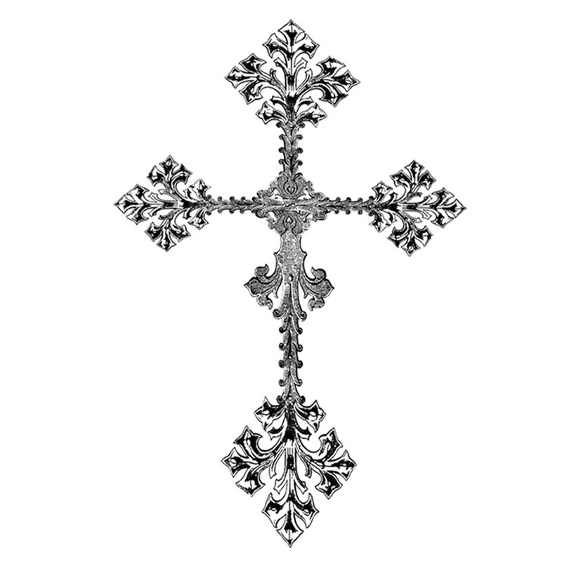 #1945a - Flourish Cross Sm. - Religious - Mrs. O'Leary's Mercantile