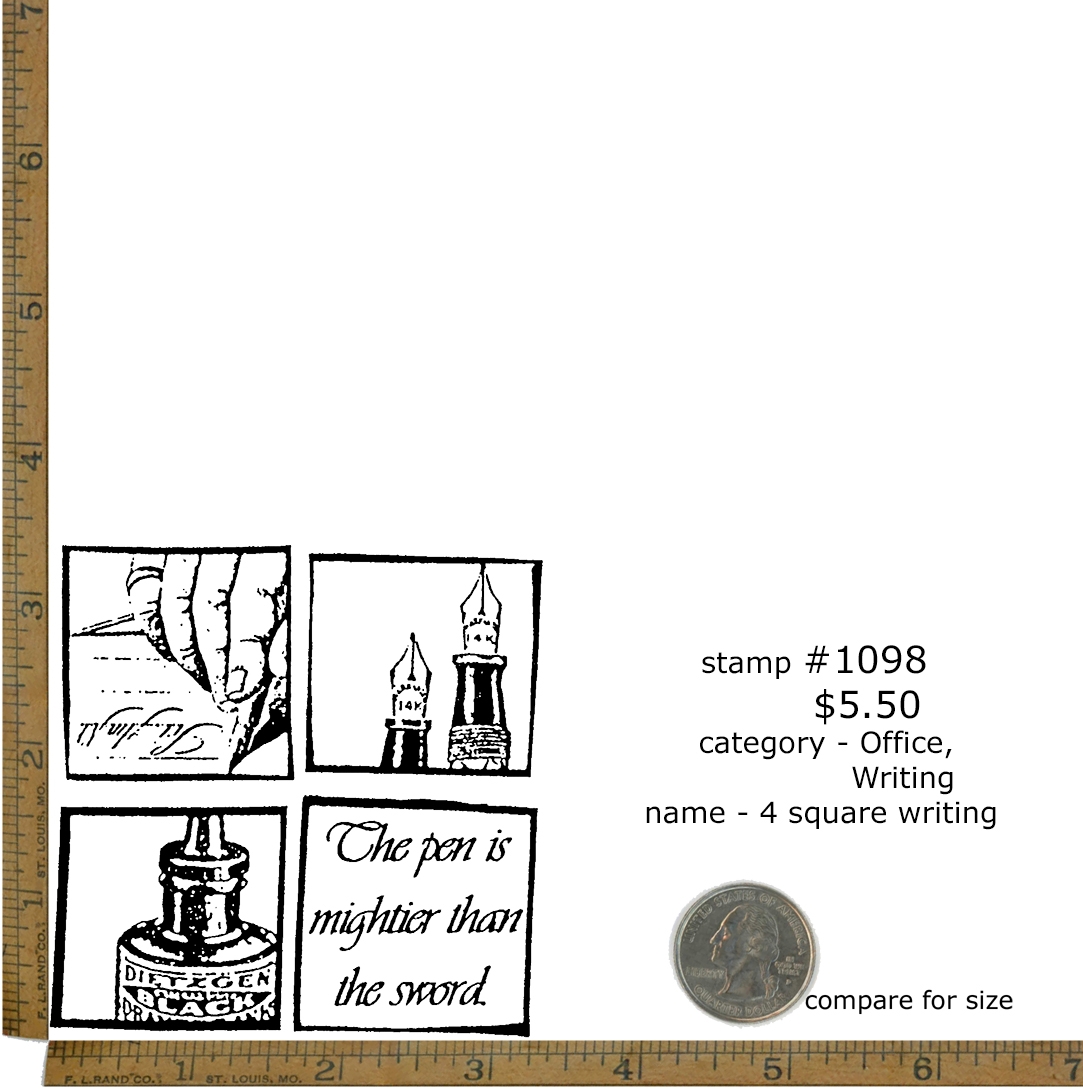 #1098 - 4 Square Writing - Office/Writing