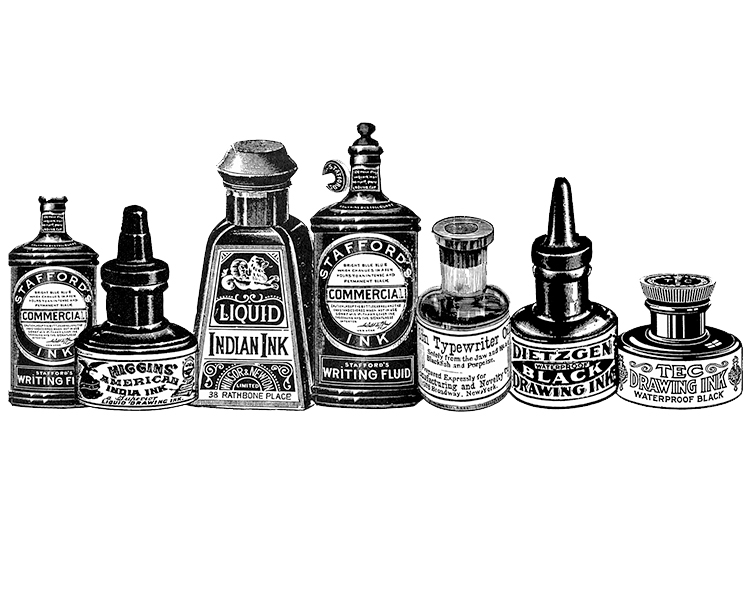 #1215 - Ink Bottle Row - Office/Writing
