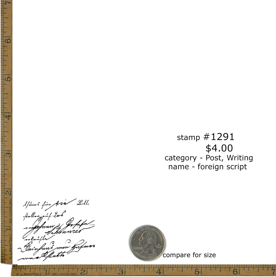 #1291 - Foreign Script - Post/Writing