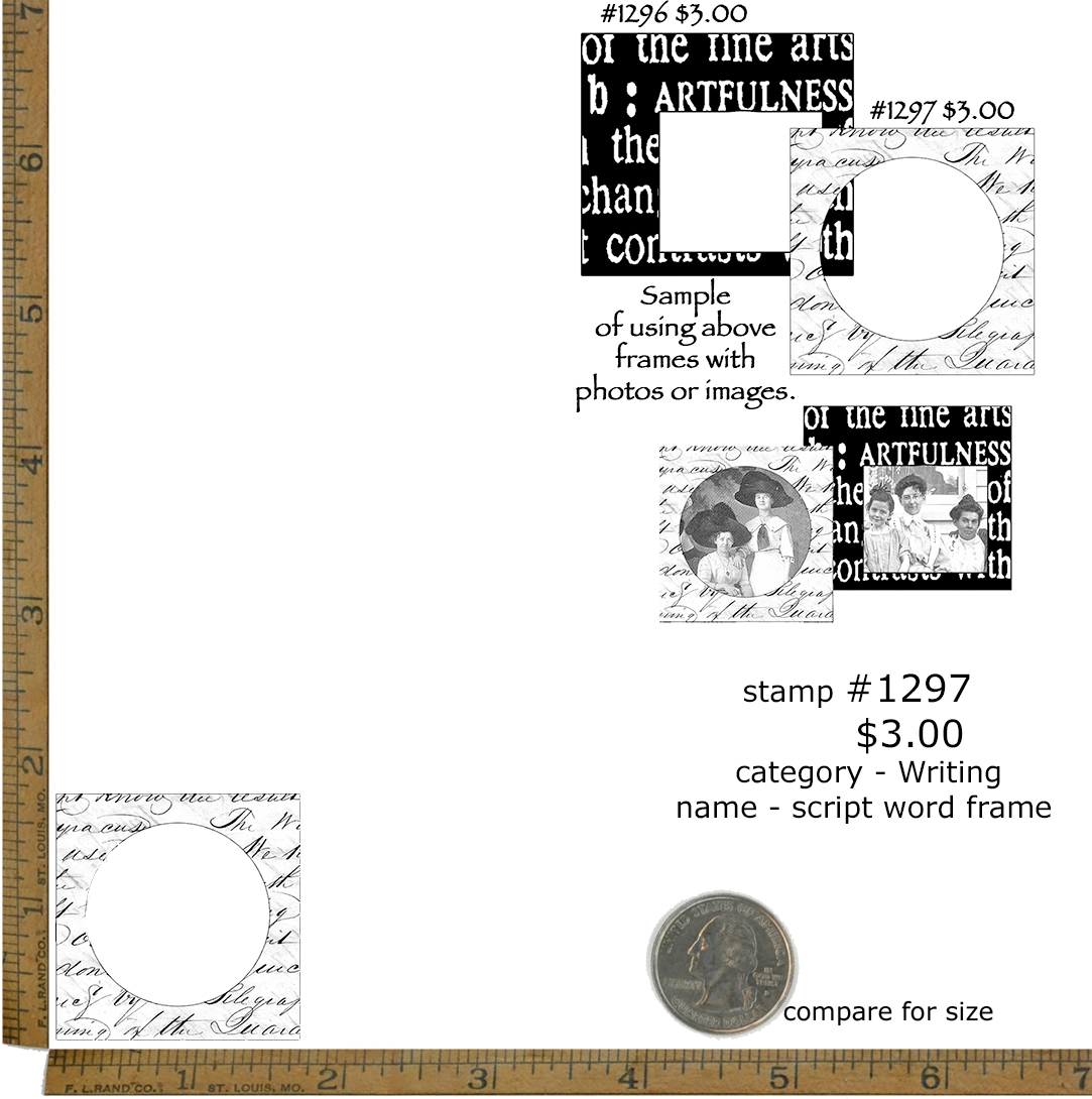 #1297 - Word Script Frame - Writing