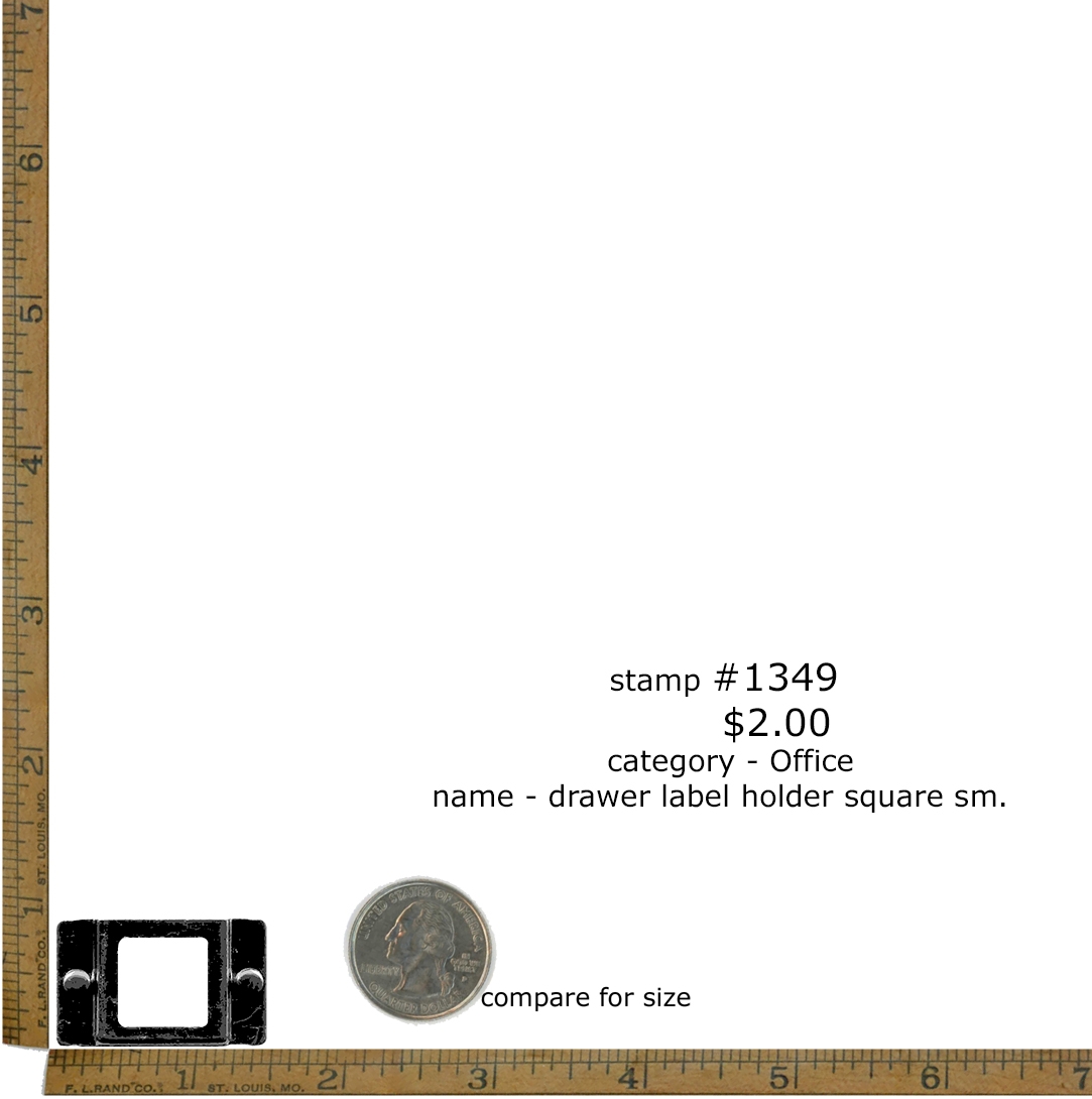 #1349 - Drawer Label Holder Square Sm - Office