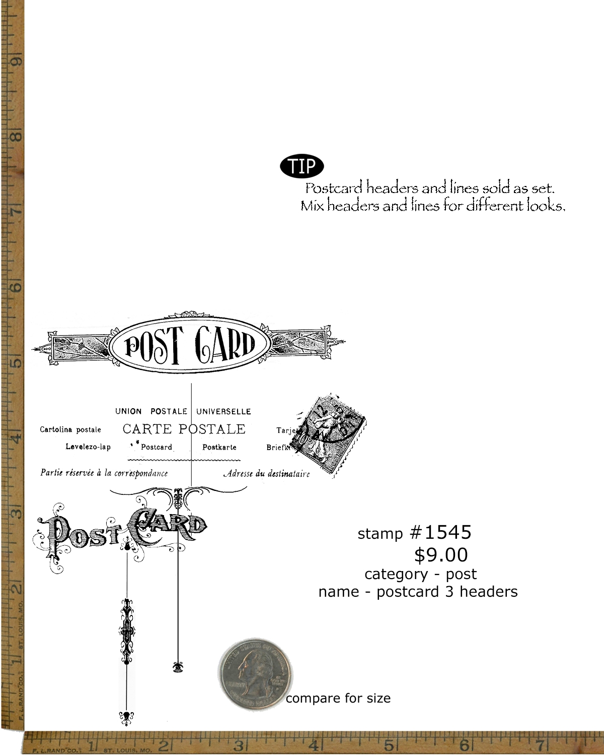 #1545 - Postcard 3 Headers - Post