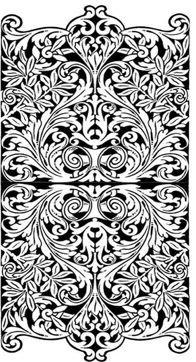 #2624 - Filigree Mirrored - Solder Stamping/Background