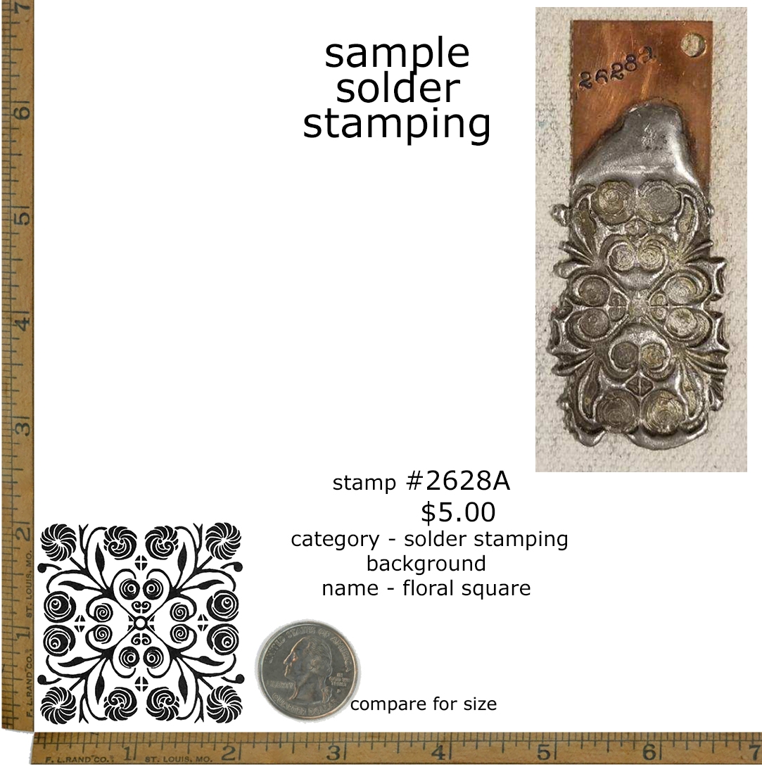 #2628A - Floral Square - Solder Stamping/Background - Mrs. O'Leary's ...