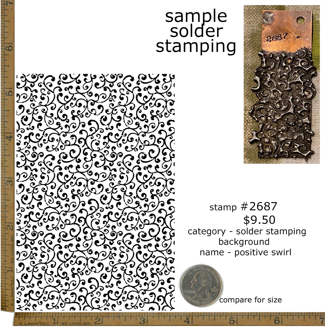 #2687 - Positive Swirl - Solder Stamping/Background