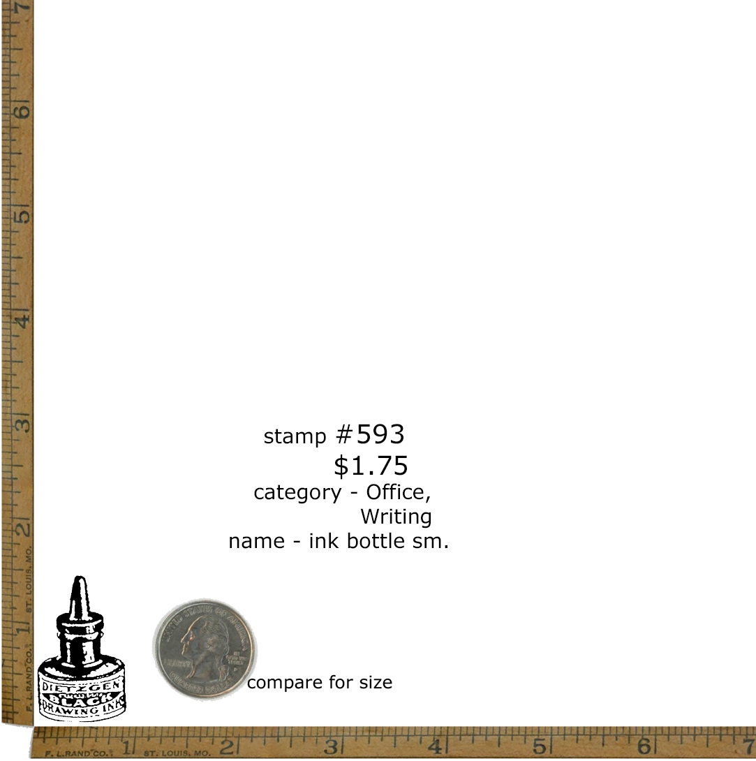 #593 - Ink Bottle Sm - Office/Writing