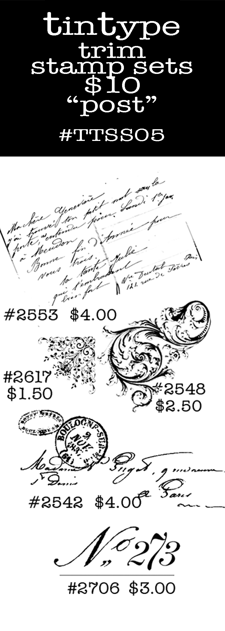 Tintype Stamp Set - Post