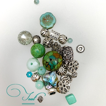 Wire Wrap Bracelet Bead Kit, Teal - Mrs. O'Leary's Mercantile