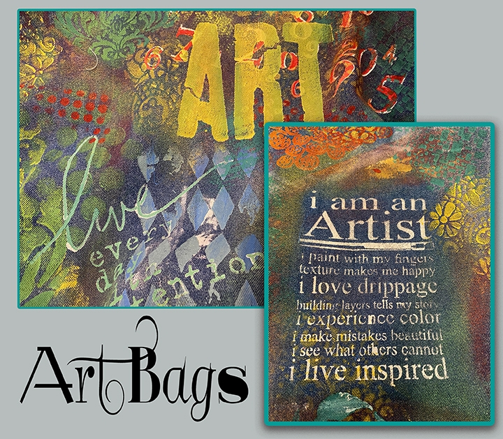 Art Bag painted with Annie Sloan Chalk Paint