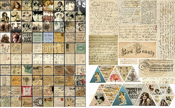 Vintage Images Prints for Crystal Crown