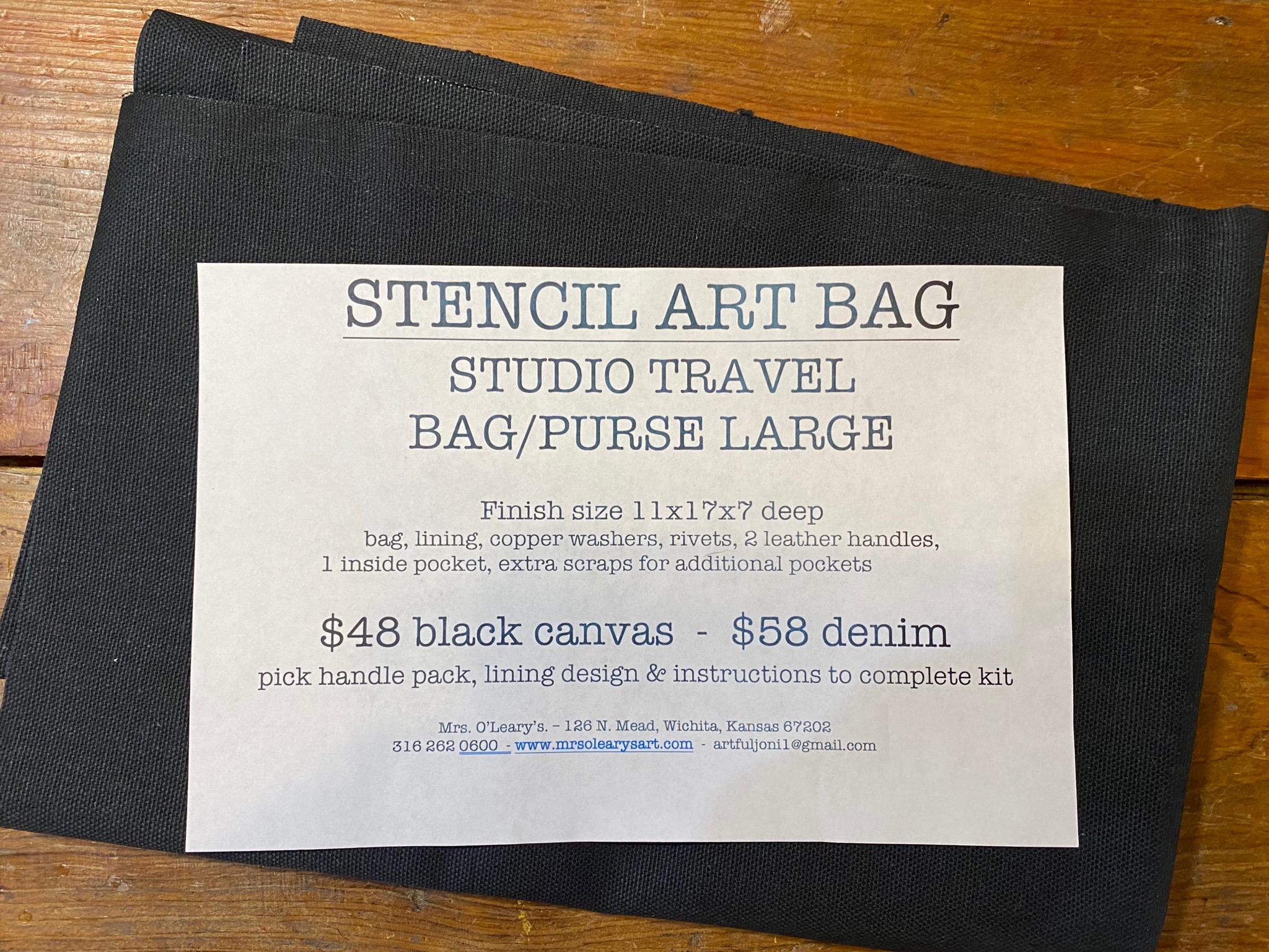Stenciled Art Bag Kit w Video