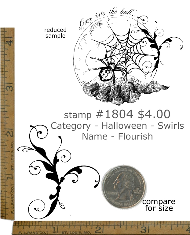 #1804 - Flourish - Halloween/Swirl