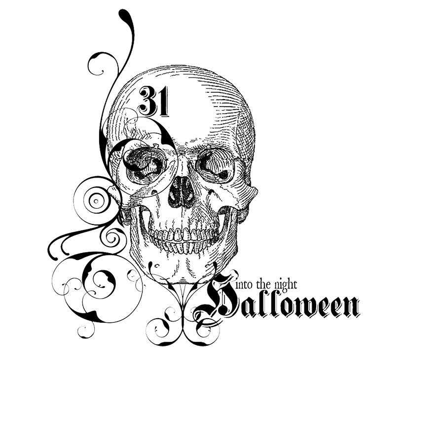 #1956 - Into the Night Skull - Halloween
