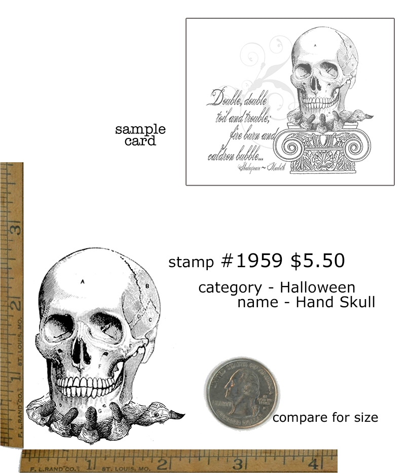 #1959 - Hand Skull - Halloween