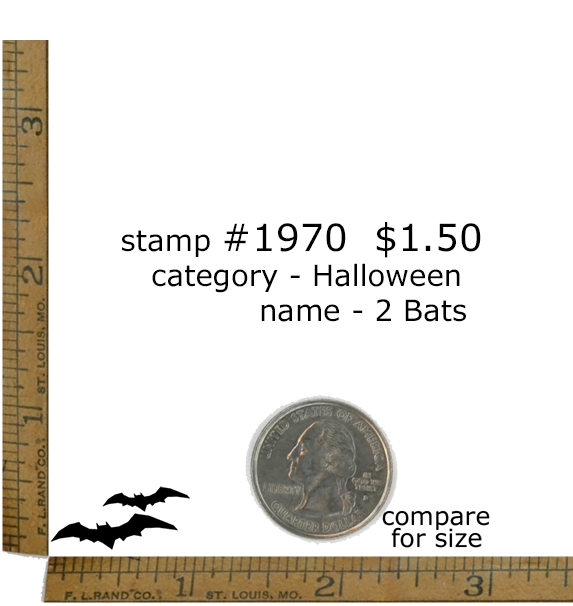 #1970 - 2 Bats - Halloween
