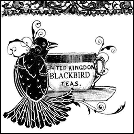 #2025 - Inchie Blackbird Teacup - Halloween/Birds/Inchies