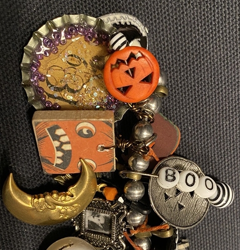 Spooktacular Junk Jewelry Bracelet