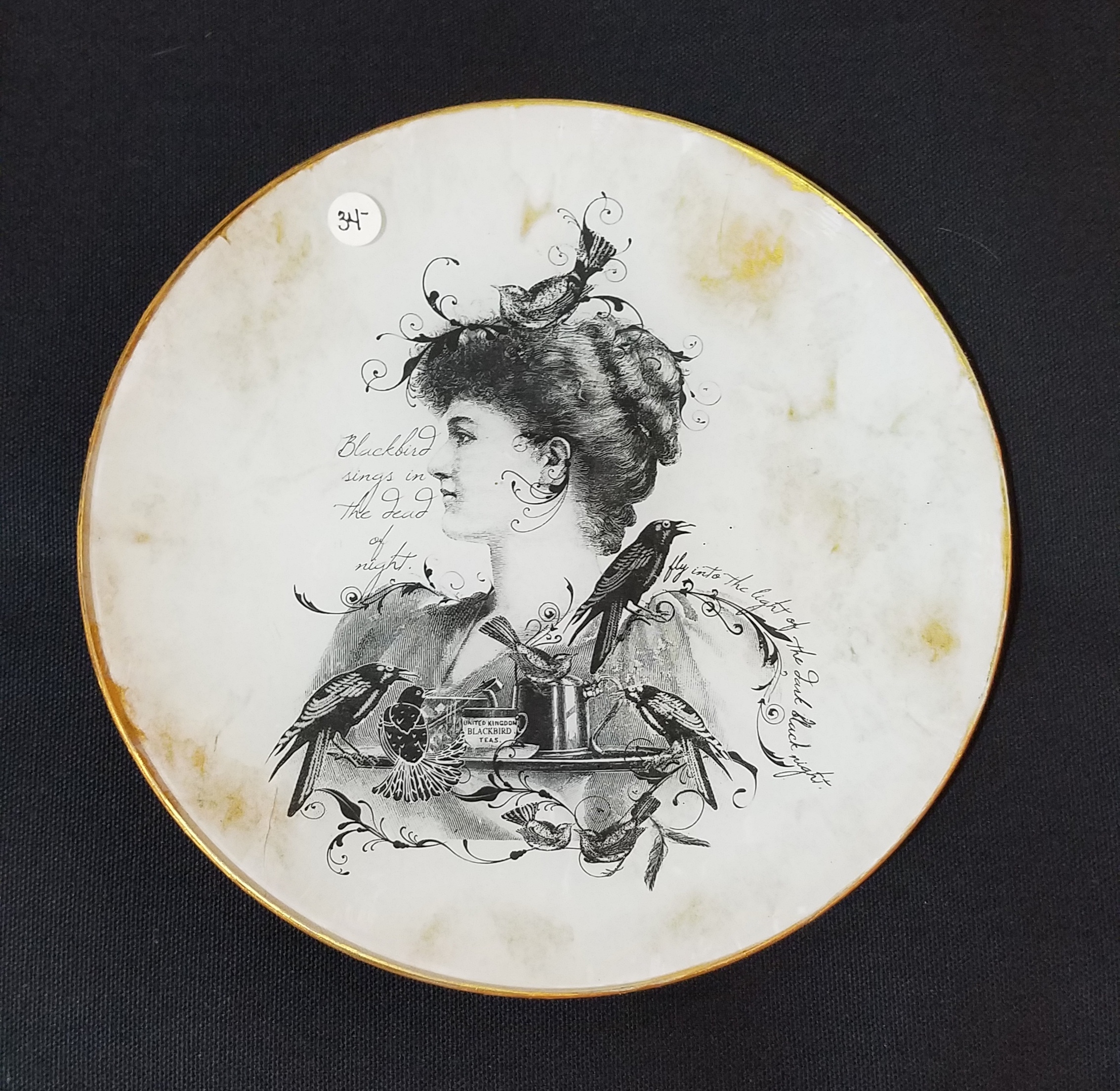 Halloween Plate - Lg - Blackbird