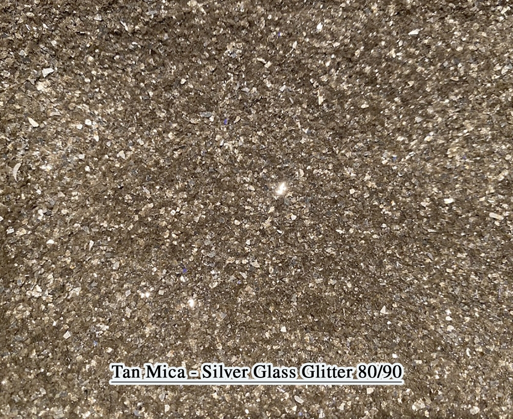 Tan Mica - Silver Glass Glitter - Mrs. O'Leary's Mercantile