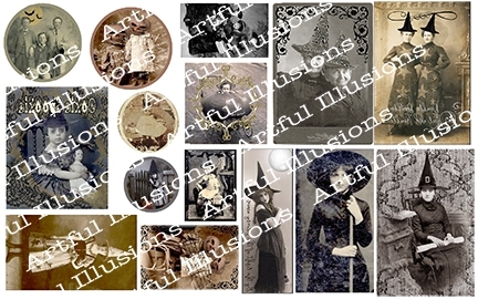 Tintype Transfer Print - Witchy 1