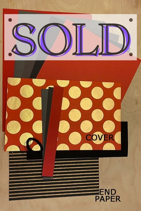 Books By Scratch - Red and Black, Gold Dots #1